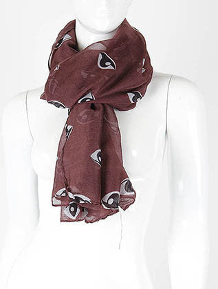 SCARF   EYE PRINT  KHF995951BRO - Scarvesnthangs
 - 3