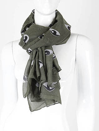 SCARF   EYE PRINT  KHF995951GRN - Scarvesnthangs
 - 3