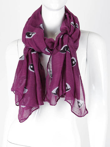 SCARF   EYE PRINT  KHF995951PUR - Scarvesnthangs
 - 2