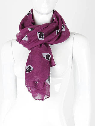 SCARF   EYE PRINT  KHF995951PUR - Scarvesnthangs
 - 3