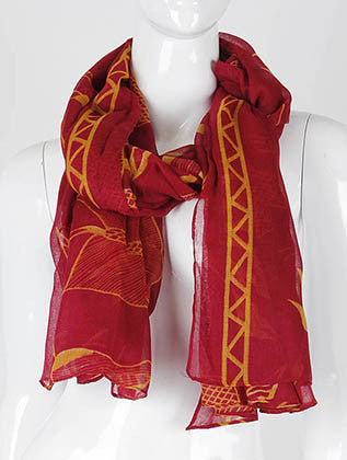 SCARF   AFRCAN ANIMAL PRINT  KHF99596BUR - Scarvesnthangs
 - 1