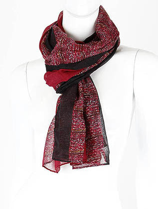 SCARF   HALF PRINT  KHF995982BUR - Scarvesnthangs
 - 3