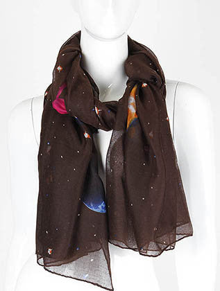 SCARF   SPACE PRINT  KHF99635BRO