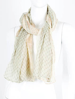 SCARF   FLORAL PRINT  KHF99714CRM - Scarvesnthangs
 - 1