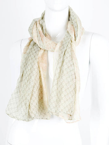 SCARF   FLORAL PRINT  KHF99714CRM - Scarvesnthangs
 - 2