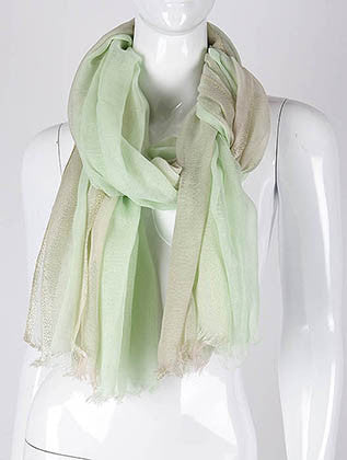 SCARF   METALLIC TRHEAD ACCENT  KHF997312GRN