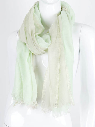 SCARF   METALLIC THREAD  KHF99731GRN - Scarvesnthangs
 - 2