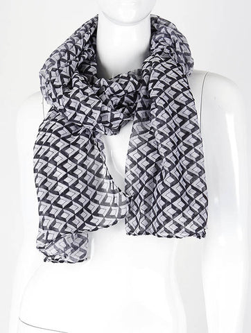 SCARF   PRINT  KHF99732BLK - Scarvesnthangs
 - 2