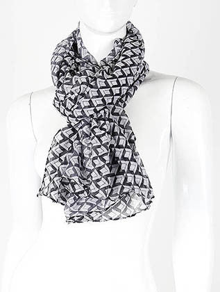 SCARF   PRINT  KHF99732BLK - Scarvesnthangs
 - 3