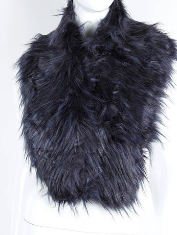 SCARF   FAUX FUR  KHF99804NVY - Scarvesnthangs
 - 2