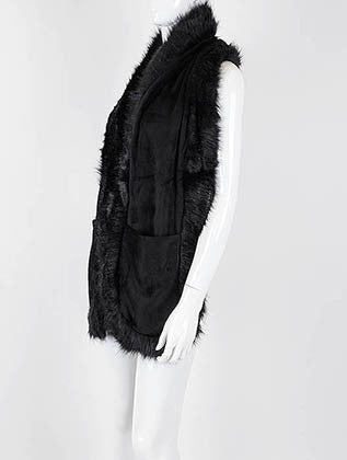 SCARF   FAUX FUR TRIM  KHF99833BLK - Scarvesnthangs
 - 3