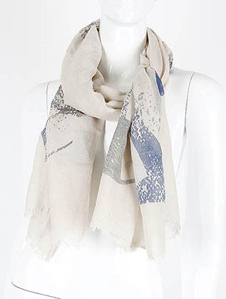 SCARF   FRAYED EDGE  KHF99845BEG