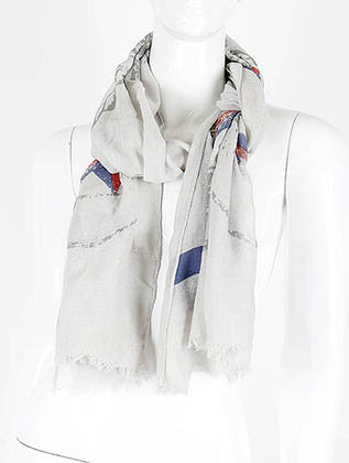 SCARF   FRAYED EDGE  KHF99845GRY - Scarvesnthangs
 - 1