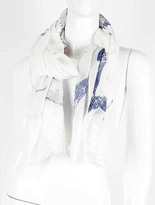 SCARF   FRAYED EDGE  KHF99845IVY