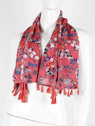 SCARF   FLORAL PRINT  KHF99852COR - Scarvesnthangs
 - 3