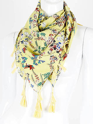 SCARF   FLORAL PRINT  KHF99852YEW