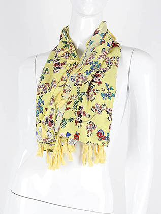 SCARF   FLORAL PRINT  KHF99852YEW - Scarvesnthangs
 - 3