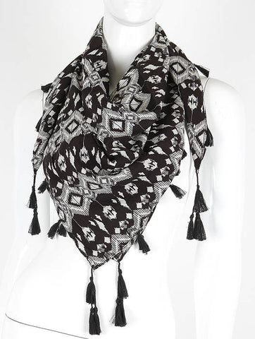 SCARF   PRINT  KHF99856BLK - Scarvesnthangs
 - 2