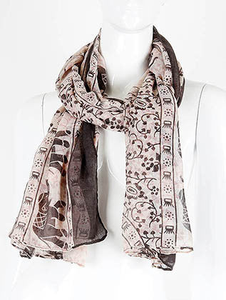 SCARF   ELEPHANT PRINT  KHF99857PNK