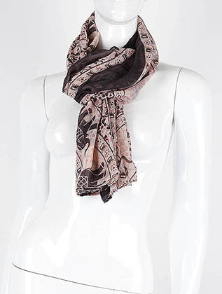 SCARF   ELEPHANT PRINT  KHF99857PNK - Scarvesnthangs
 - 3