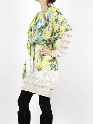 SCARF   FLORAL PRINT  KHF99911YEW - Scarvesnthangs
 - 3