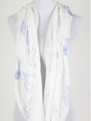 SCARF   OWL  KHF99928EBLU - Scarvesnthangs
 - 3