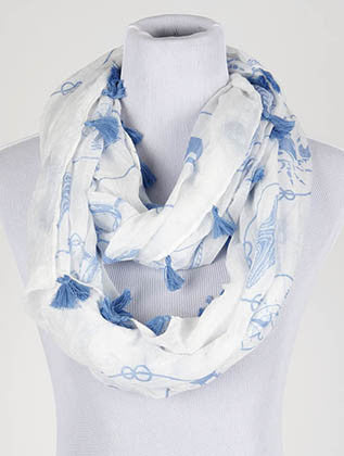 SCARF   SHIP WHEEL  KHF99929EBLU