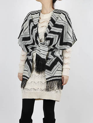 SCARF   CHEVRON PRINT  KHF99953BLK - Scarvesnthangs
 - 3