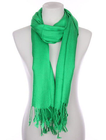 SCARF   FRINGED  KYF1001GRN - Scarvesnthangs
 - 2
