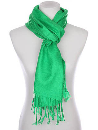 SCARF   FRINGED  KYF1001GRN - Scarvesnthangs
 - 3
