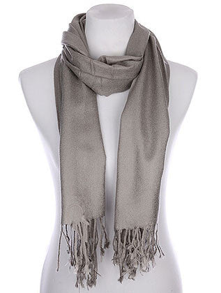 SCARF   FRINGED  KYF1001GRY
