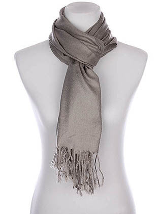 SCARF   FRINGED  KYF1001GRY - Scarvesnthangs
 - 3