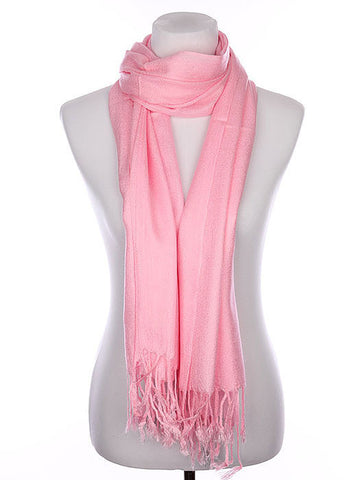 SCARF   FRINGED  KYF1001LPNK - Scarvesnthangs
 - 2