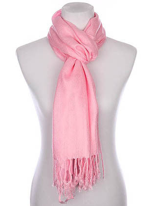 SCARF   FRINGED  KYF1001LPNK - Scarvesnthangs
 - 3