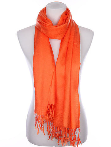 SCARF   FRINGED  KYF1001ORG - Scarvesnthangs
 - 2