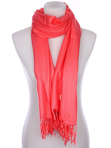 SCARF   FRINGED  KYF1001PNK - Scarvesnthangs
 - 2