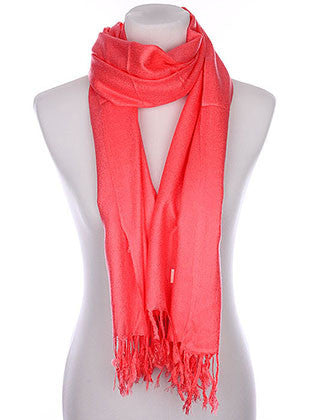 SCARF   FRINGED  KYF1001PNK