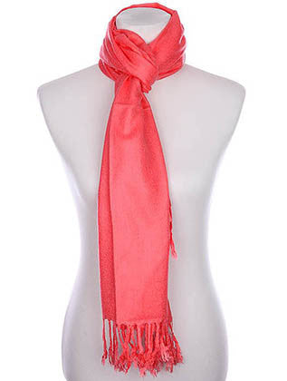 SCARF   FRINGED  KYF1001PNK - Scarvesnthangs
 - 3