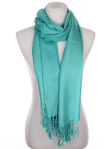 SCARF   FRINGED  KYF1001TEL - Scarvesnthangs
 - 2