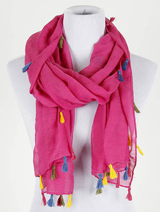 SCARF   TASSEL EDGE  KYF20001FHA