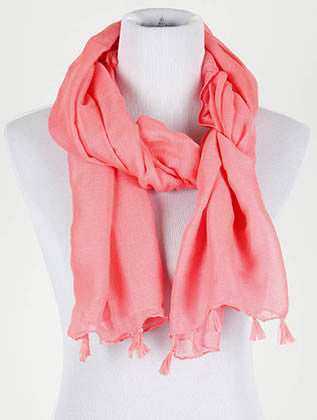 SCARF   TASSEL EDGE  KYF20001FSH - Scarvesnthangs
 - 1