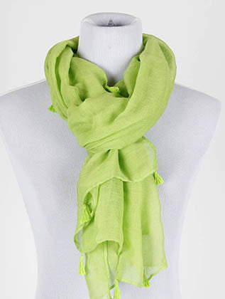 SCARF   TASSEL EDGE  KYF20001GRN - Scarvesnthangs
 - 3