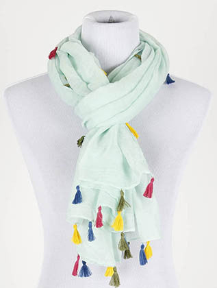 SCARF   TASSEL EDGE  KYF20001MNA - Scarvesnthangs
 - 3
