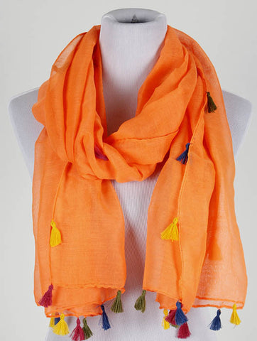 SCARF   TASSEL EDGE  KYF20001ORG - Scarvesnthangs
 - 2