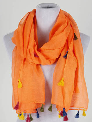 SCARF   TASSEL EDGE  KYF20001ORG