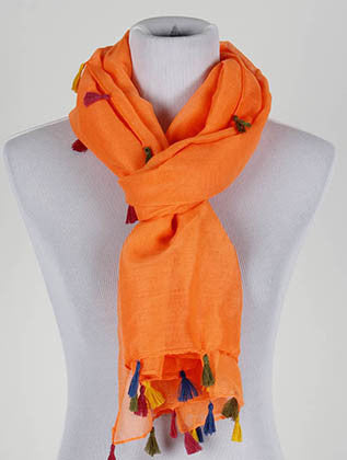 SCARF   TASSEL EDGE  KYF20001ORG - Scarvesnthangs
 - 3