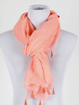 SCARF   TASSEL EDGE  KYF20001PKA - Scarvesnthangs
 - 3