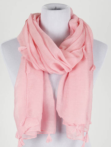 SCARF   TASSEL EDGE  KYF20001PKB - Scarvesnthangs
 - 2
