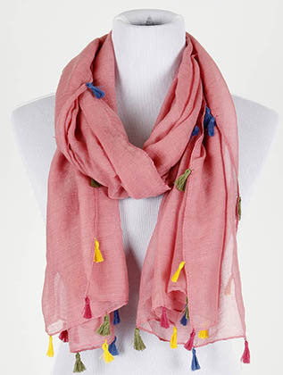 SCARF   TASSEL EDGE  KYF20001PKD