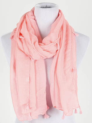 SCARF   TASSEL EDGE  KYF20001PNK